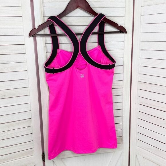 Victoria’s Secret Sport Athletic Workout Tank Top Neon Pink Black Small - Picture 8 of 11